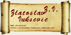 Zlatoslav Vukšević vizit kartica